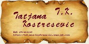 Tatjana Kostrešević vizit kartica